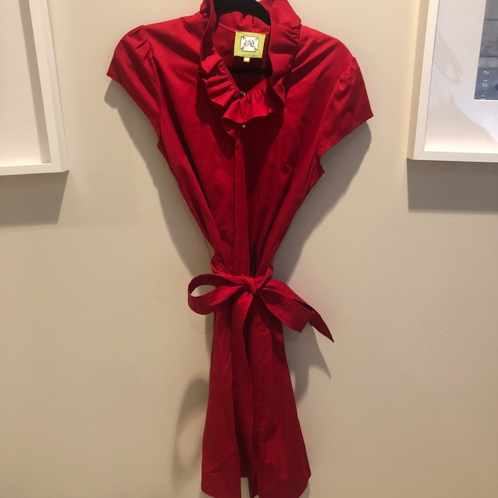 Elizabeth McKay red dress